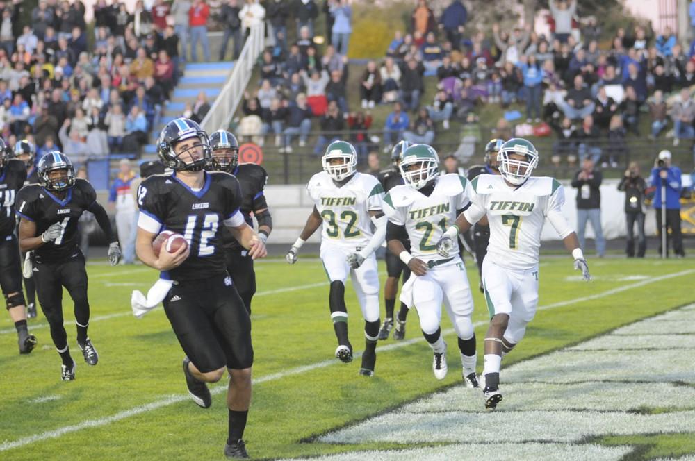 GVL / Eric Coulter
The Lakers hosted the Tiffin Dragons on Saturday. The Lakers emerged victorious with a 70-7 win over the Dragons. 