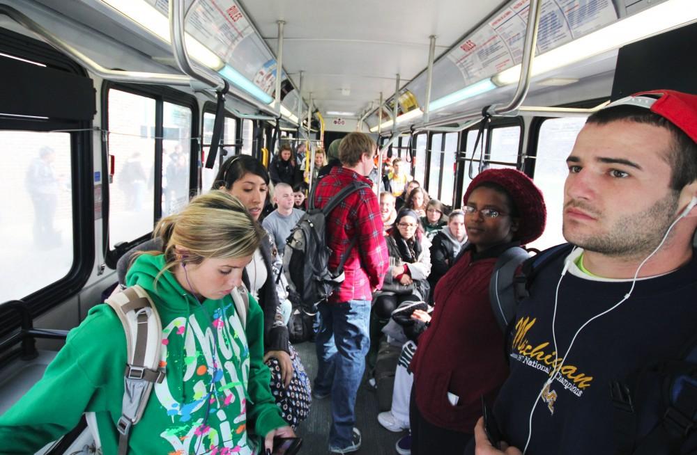 GVL / Robert Mathews
Attempts have been made by The Rapid to decrease overcrowding on buses. Mainly the challenge has been seen as a failure by the students.