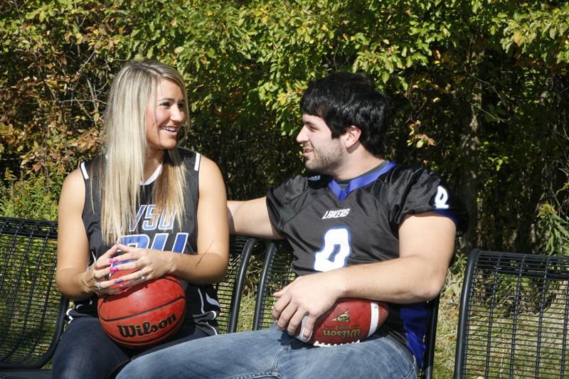 GVL/ Eric Coulter
Grand Valley football player Tony Carreri and basketball player Kara Crawford are engaged to be married.