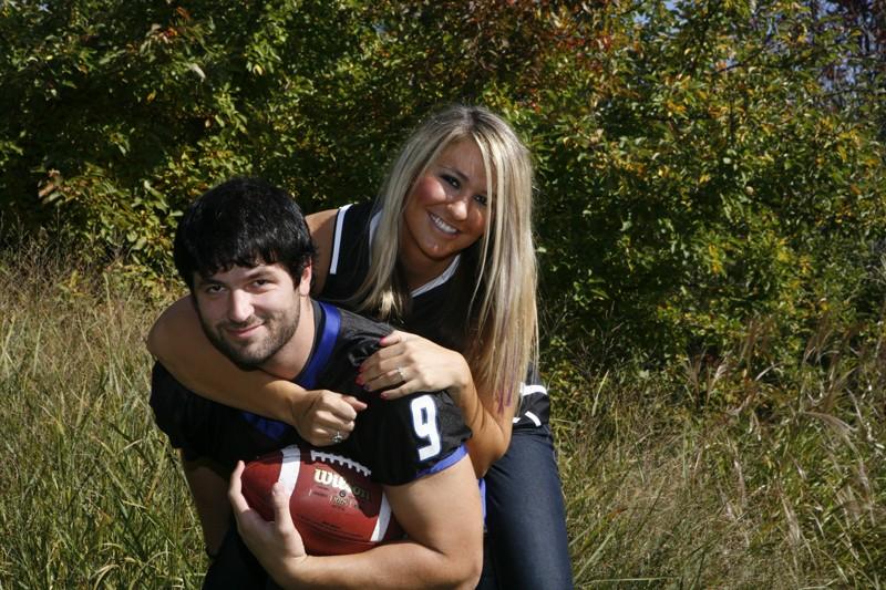 GVL/ Eric Coulter
Grand Valley football player Tony Carreri and basketball player Kara Crawford are engaged to be married.