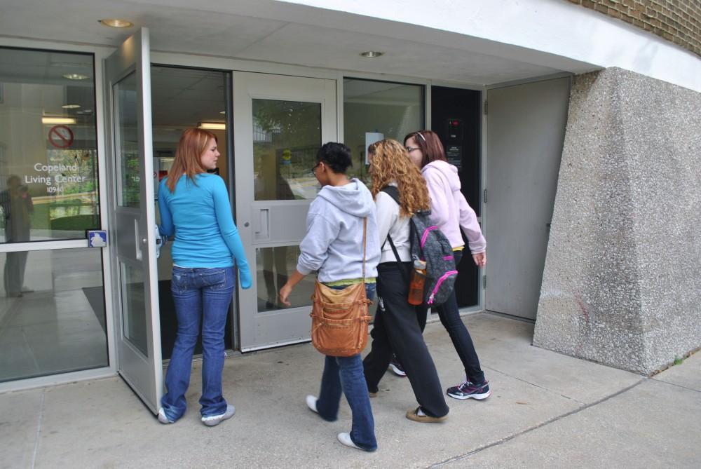 GVL / Allison Young
Students enter the Copeland Living Center