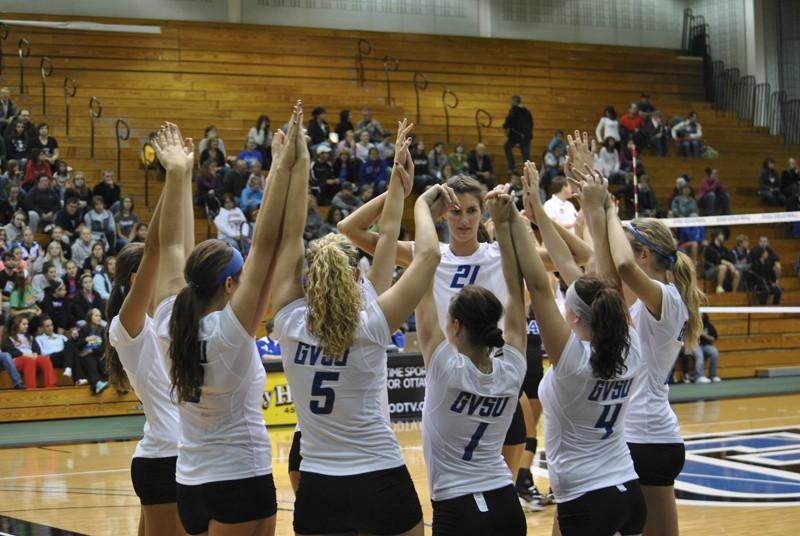 GVL/ Allison Young
Volleyball versus Saginaw Valley State University last Friday.