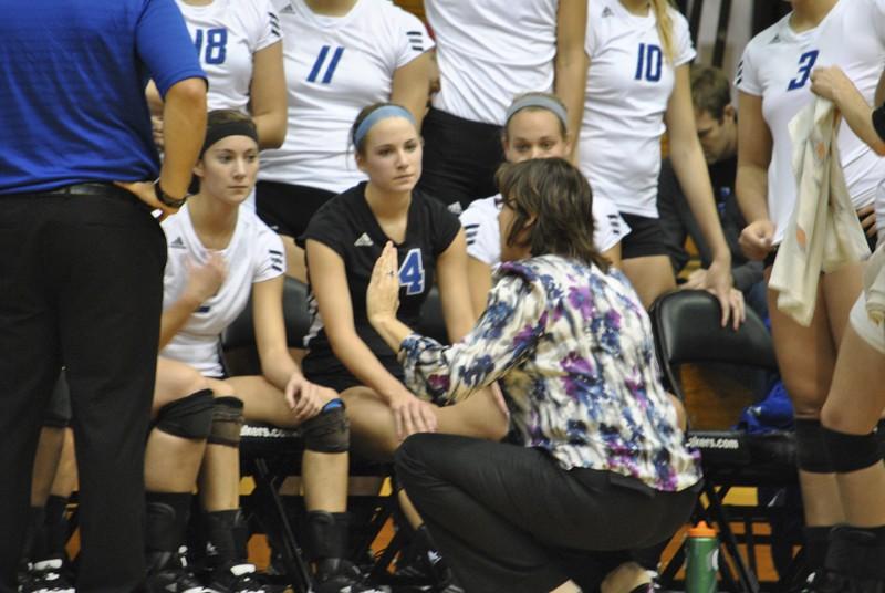 GVL/ Allison Young
Volleyball versus Saginaw Valley State University last Friday.