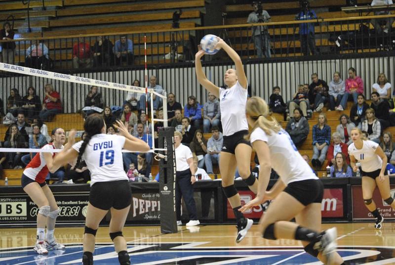 GVL/ Allison Young
Volleyball versus Saginaw Valley State University last Friday.