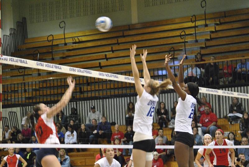 GVL/ Allison Young
Volleyball versus Saginaw Valley State University last Friday.