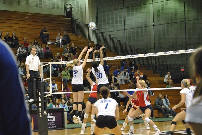 GVL/ Allison Young
Volleyball versus Saginaw Valley State University last Friday.