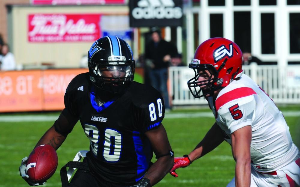 GVL / Eric Coulter
Wide Receiver Jovonne Augustus slips past the defense after catching a pass