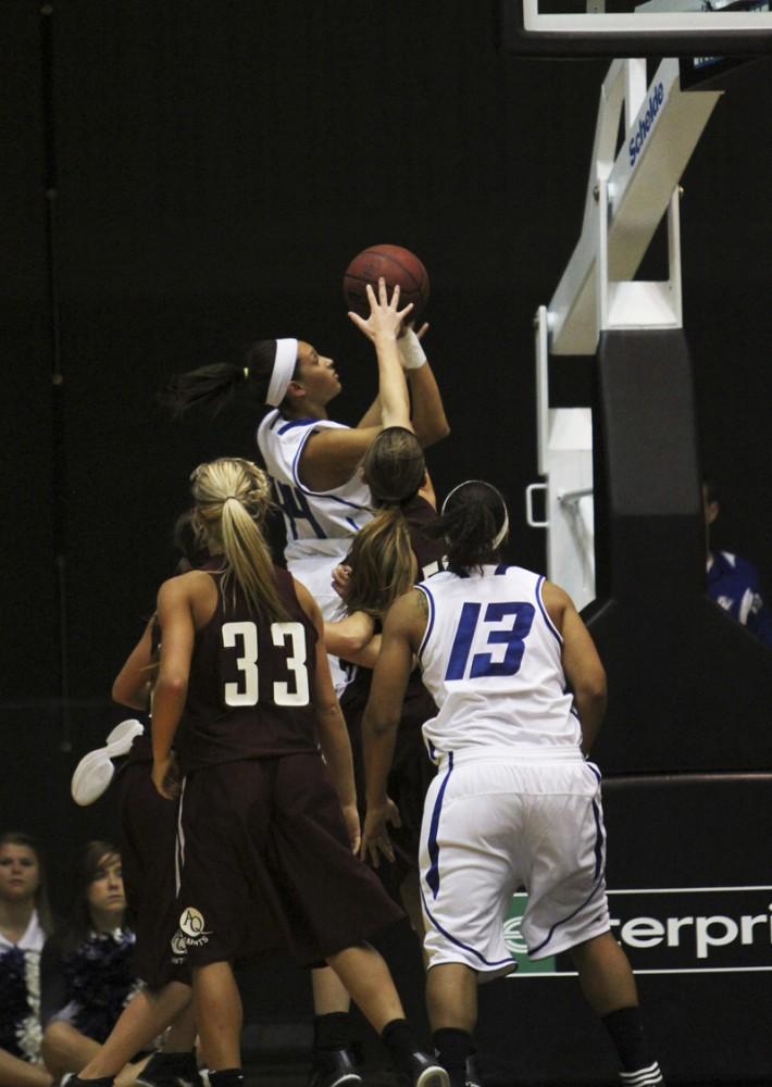 GVL / Robert Mathews / Point Guard Dani Crandall (44) going in for the layup. 