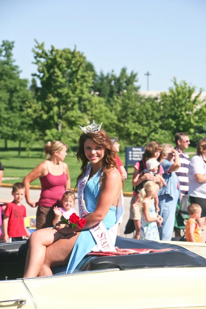 GVL ArchiveMiss GVSU Krystal Wilson participates in this summers Fourth of July parade. 