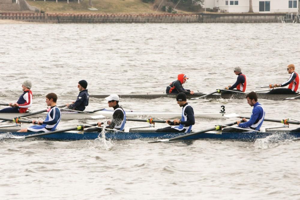 GVL Archive
Rowers pulled ahead of their opponents at a past regatta.