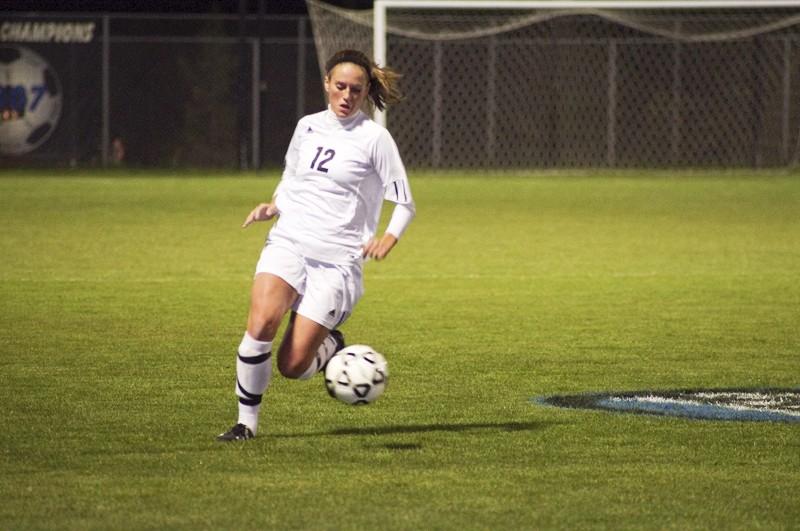 GVL/ Amalia Heichelbech
A Laker defender stops the ball during their Friday match against Tiffin University. 