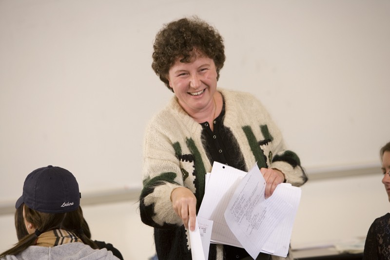 Courtesy Photo/ News and Information Services
Faculty spotlight of Geology professor Figen Mekik teaching a class in MAK hall.  November 2007