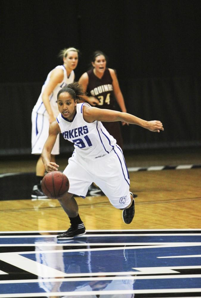 GVL Archive 
Junior forward Briauna Taylor chases a tipped ball up court during a past game. 