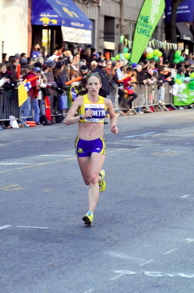Courtesy Photo / Bob Fitzgerald
Jeannette Faber in the 2010 NYC marathon
