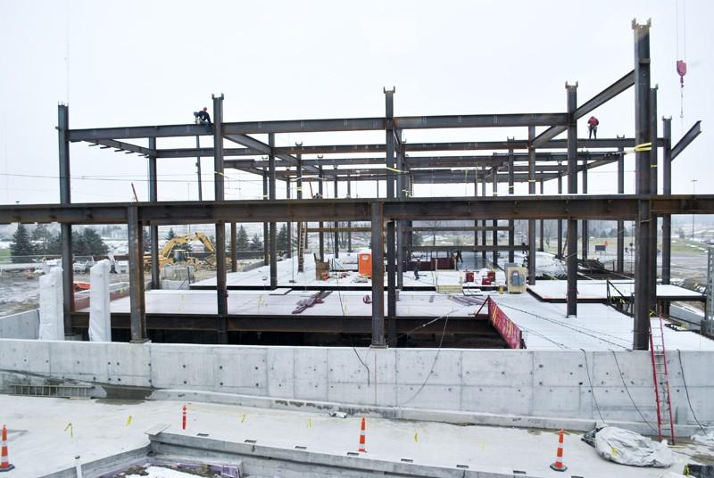 GVL / Ally Young
Construction progresses on Mary Idema Pew Library. 
