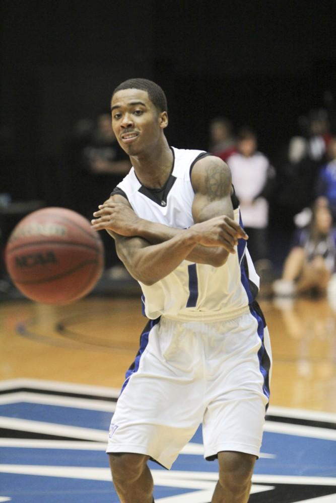 GVL / Robert Mathews
Guard Breland Hogan (1) passes the ball up court. Hogan finished with 8 points and 2 assists.