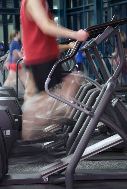 GVL Archive
Sweat it out: Students use the exercise equipment at GVSU’s rec center, where the New Year, New You program will take place this winter semester.
