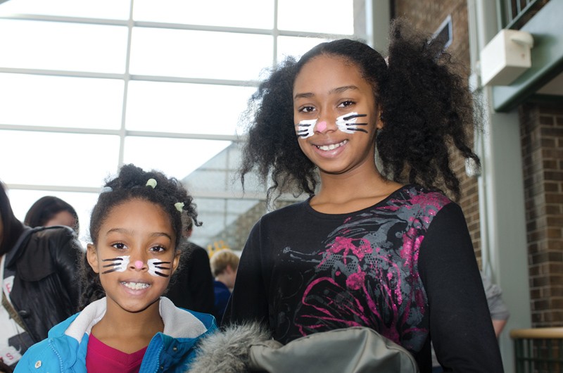 GVL / Bo Anderson
Allysa and Alena Husse show off their face paint on Saturday during Sibs and Kids Weekend.