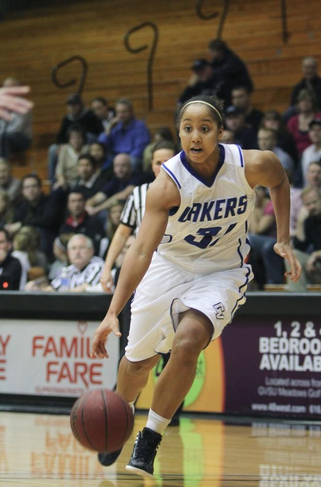 GVL / Eric Coulter
Junior Briauna Taylor drives to the basket during Wednesday night's game