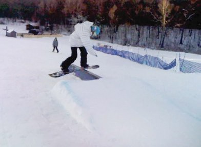 GVL / Courtesy Photo
GVSU Junior Ryan Taylor snowboarding. 