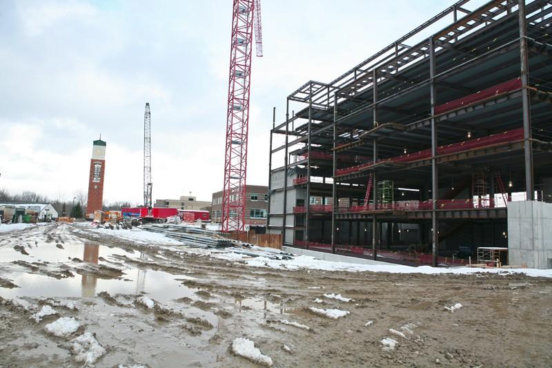 GVL / Eric Coulter
Mary Idema Pew Library construction