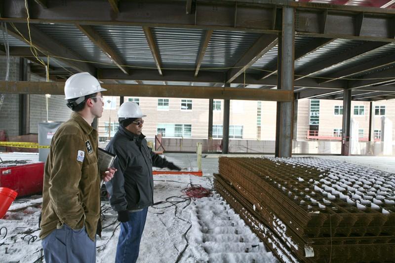 GVL / Eric Coulter
Mary Idema Pew Library construction