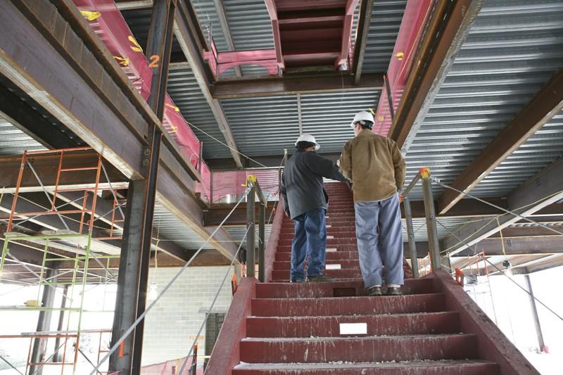 GVL / Eric Coulter
Mary Idema Pew Library construction