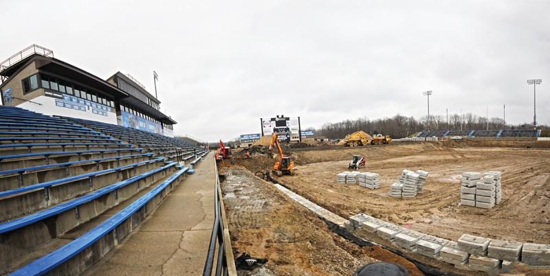 GVL / Robert Mathews
Lubbers Stadium construction (2/21/2012)