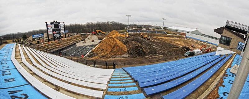 GVL / Robert Mathews
Lubbers Stadium construction (2/21/2012)