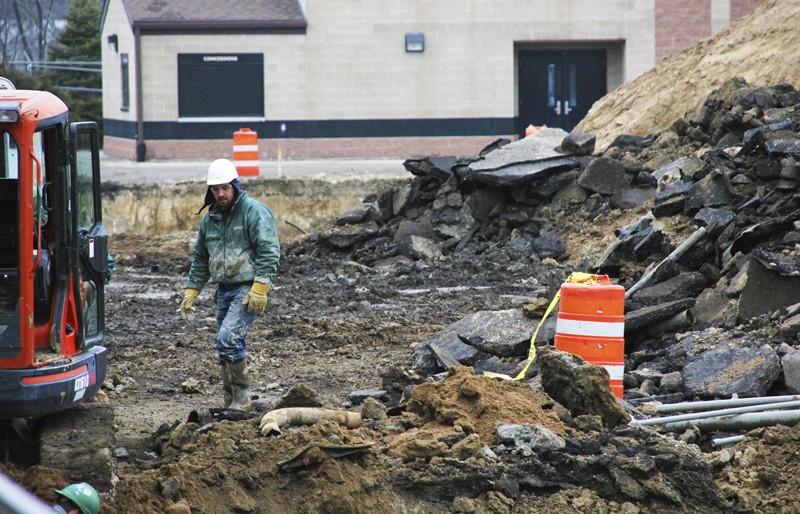 GVL / Robert Mathews
Lubbers Stadium construction (2/21/2012)