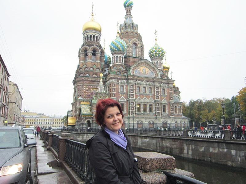 Courtesy Photo / Dr. Heather Tafel
Dr. Heather Tafel in St. Petersburg, in front of the Church of Our Savior on Spilled Blood during her sabbatical