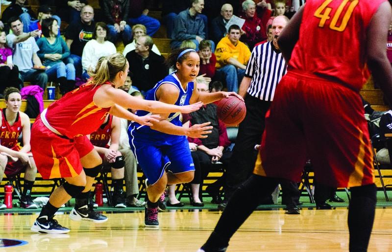 GVL / Bo Anderson

Briauna Taylor drives into the heart of the Ferris State defense.