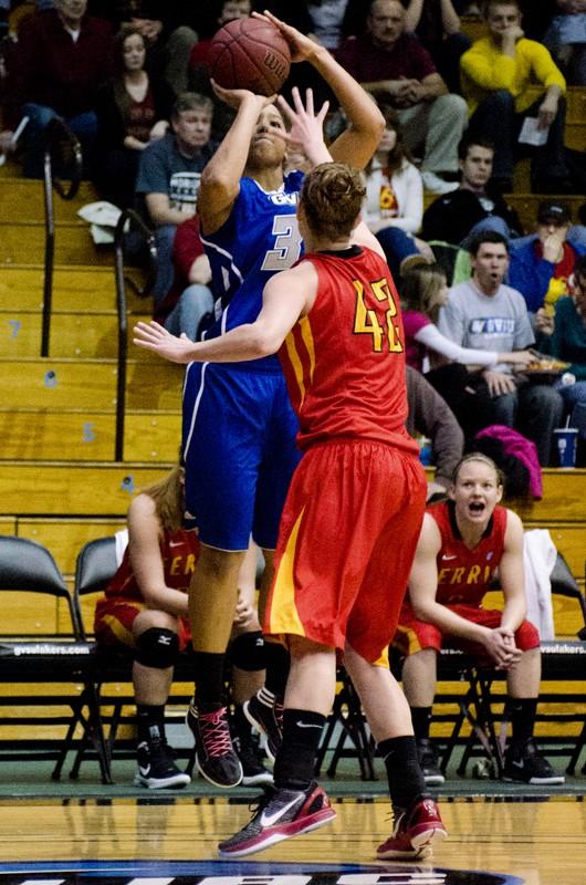 GVL / Bo Anderson

Briauna Taylor shoots over her defender in Saturdays game against Ferris State.