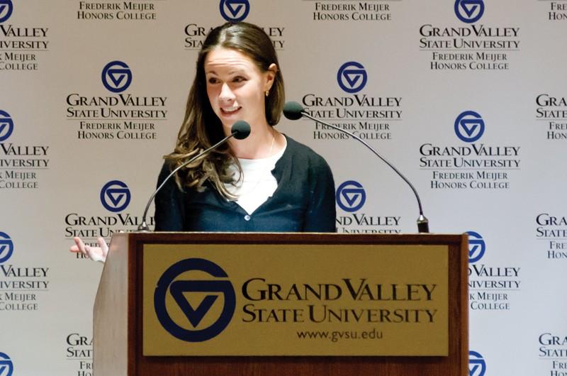 GVL / Bo Anderson

Barbara Pierce Bush speaks as part of the Frederik Meijer Lecture Series on Monday night in the Grand River Room.