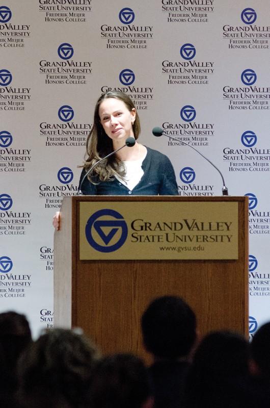 GVL / Bo Anderson

Barbara Pierce Bush speaks as part of the Frederik Meijer Lecture Series on Monday night in the Grand River Room.