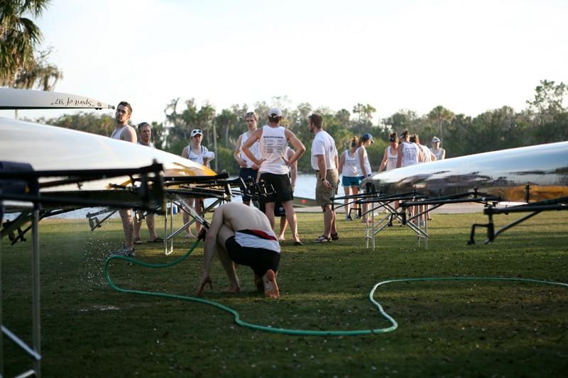 GVL / Eric Coulter
The Grand Valley Rowing Team during Spring Training in Florida