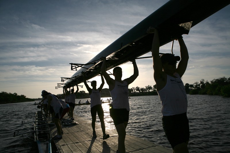 GVL / Eric Coulter
The Grand Valley Rowing Team during Spring Training in Florida