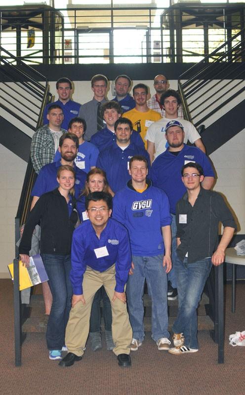 Courtesy Photo / Sung-Hwan Joo
Members of the Grand Valley State University chapter of the ASME pose at the District B regional competition
