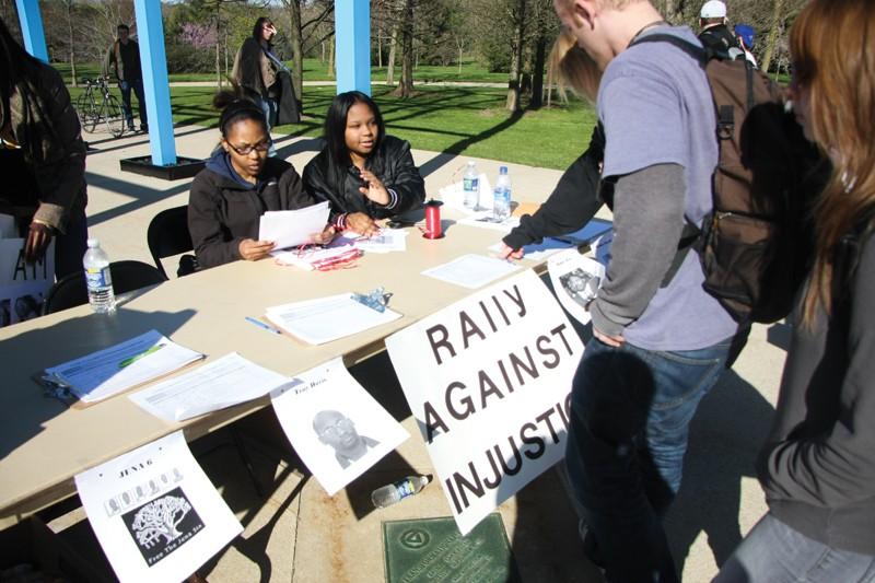 GVL / Robert Mathews
GVSU students at the Rally Against Injustice. 