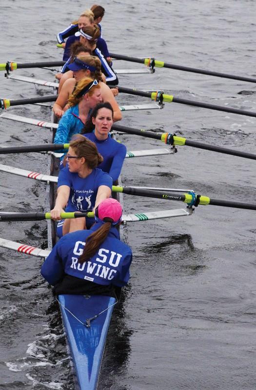 GVL / Amalia Heichelbech
Grand Valley Womens rowing at the Lubbers Cup races in Spring Lake. 