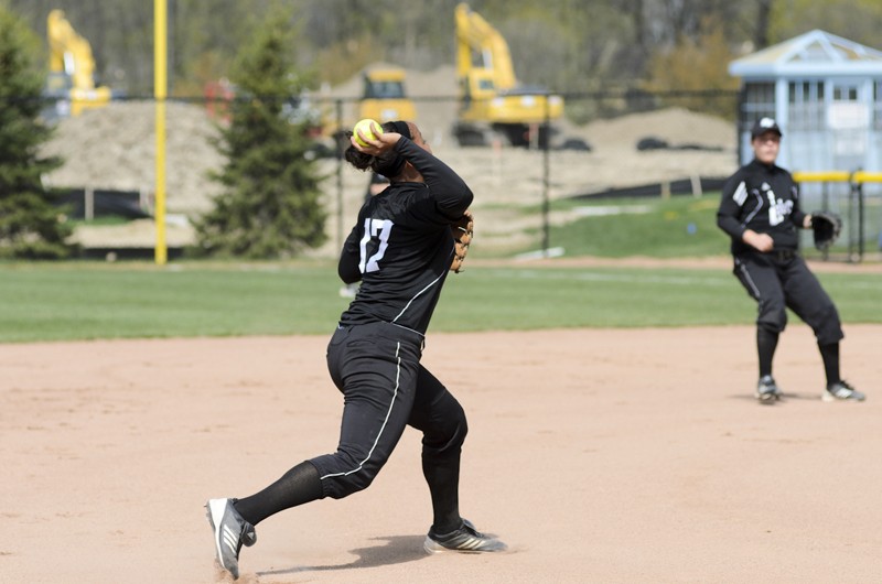 GVL / Bo Anderson

Briauna Taylor throws to first for the out after making the stop on Saturday vs. SVSU.