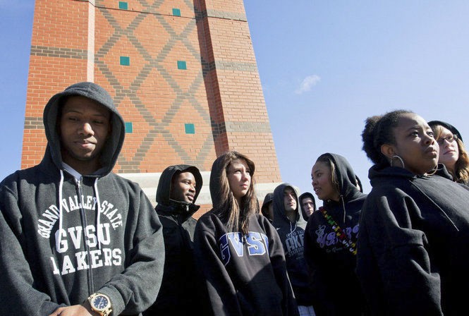 Courtesy Photo / mlive.com
Students from Dr. Rik Stevensons Intro to African American Studies class