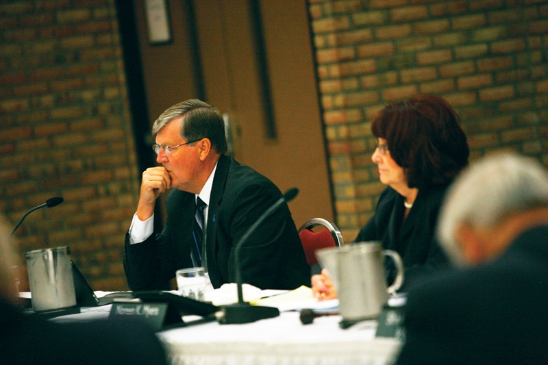 GVL / Robert Mathews
President T. Haas at the recent Board of Trustees' meeting.