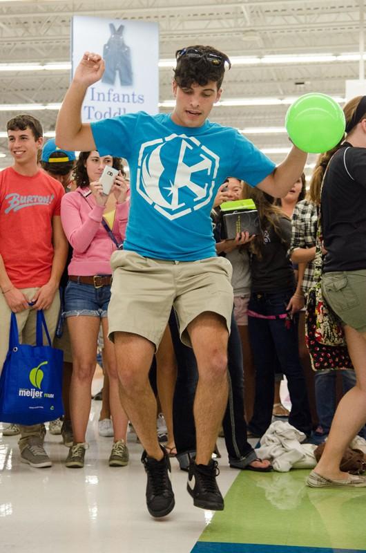 GVL/Bo Anderson Freshman Dustin Schonhard shows his moves at Meijer Mania.