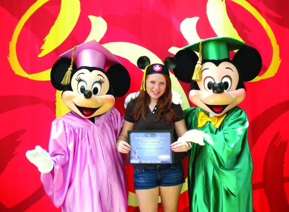 Courtesy / Amber CullisonGVSU student Amber Cullison posing after her completion of the Disney College Program 
