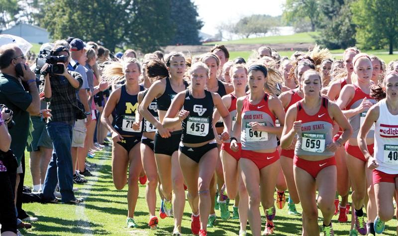 GVL / ArchiveSophomore Allyson Winchester leading the pack at a previous meet earlier this season. 