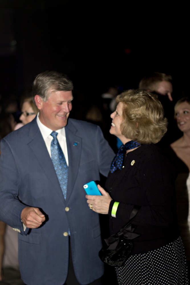 President Haas and his wife dancing at Presidents Ball. Notice his Grand Valley tie.