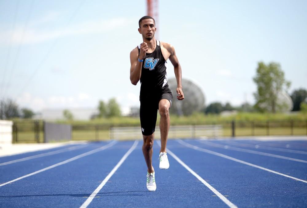 GVL / Robert MathewsThe observance of Ramadan poses challenges to Muslim athletes all arossed the world. GVSU cross country and track star Mohammad Mohammad understands welcomes these obstacles during his off season training. 