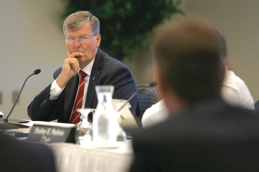 GVL / Robert Mathews
President T. Haas during the Friday, July 12th Board of Trustees meeting. 