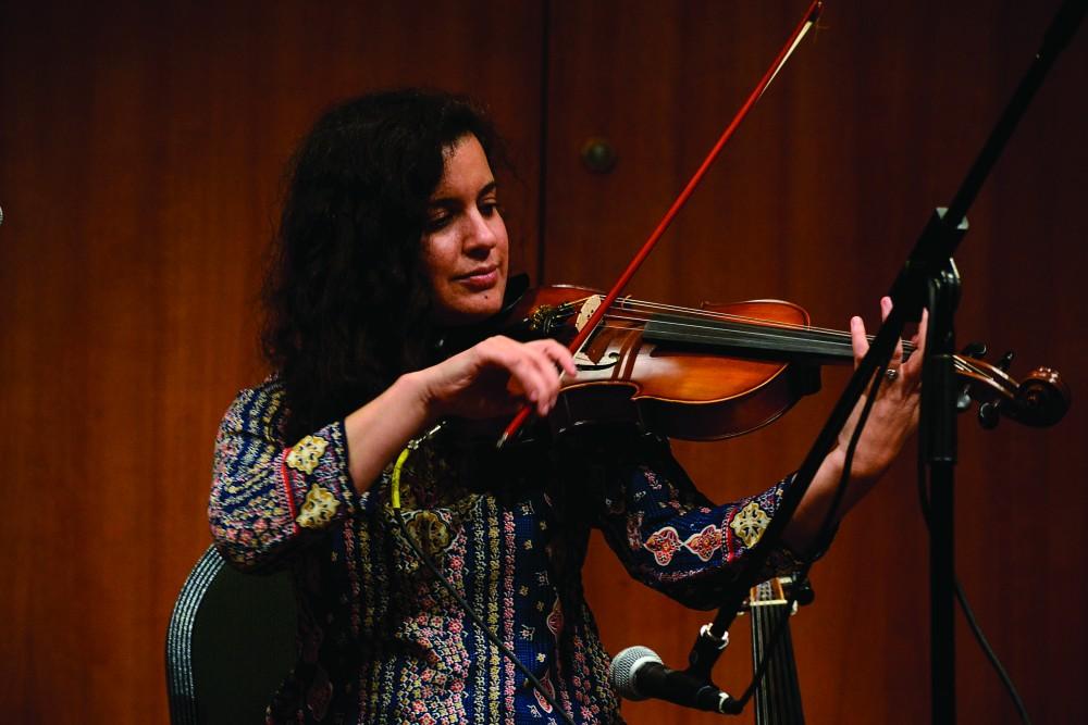 GVL / Hannah Mico. Dena El Saffar, the founder of the music group Salaam, plays her original compositions of North African and Middle Eastern music on Tuesday night in the Cook-Dewitt Center.